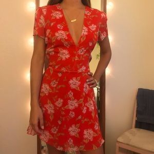 Lovers & Friends red floral dress